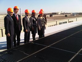EPA Administrator Lisa Jackson and local officials look at TXSPC's solar installation project at St. Philips College in San Antonio